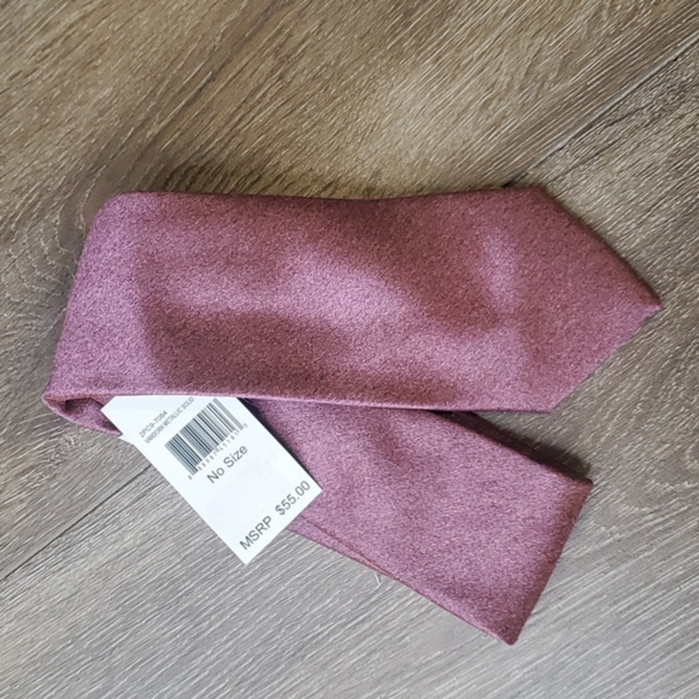 Perry‎ Ellis Portfolio Pink Vandorn Metallic Solid Tie